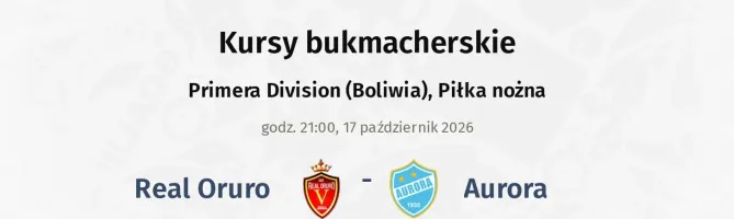 Real Oruro - Aurora kursy bukmacherskie