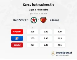 RED Star FC 93 - Le Mans kursy bukmacherskie