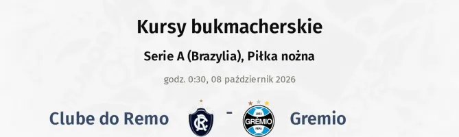 Remo - Gremio kursy bukmacherskie