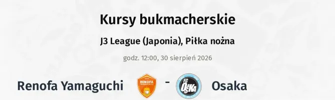 Renofa Yamaguchi - Osaka kursy bukmacherskie
