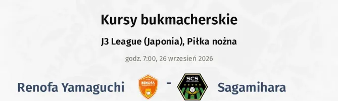 Renofa Yamaguchi - Sagamihara kursy bukmacherskie