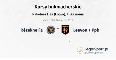Rēzekne FA - Leevon / PPK kursy bukmacherskie