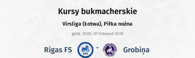 Rīgas FS - Grobiņa kursy bukmacherskie