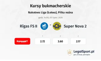Rīgas FS II - Super Nova 2 kursy bukmacherskie
