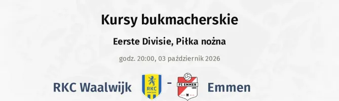 RKC Waalwijk - Emmen kursy bukmacherskie