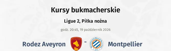 Rodez - Montpellier kursy bukmacherskie