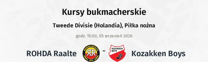 ROHDA Raalte - Kozakken Boys kursy bukmacherskie