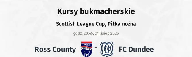 Ross County - FC Dundee kursy bukmacherskie