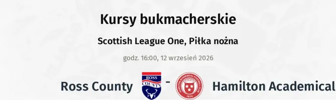 Ross County - Hamilton Academical kursy bukmacherskie