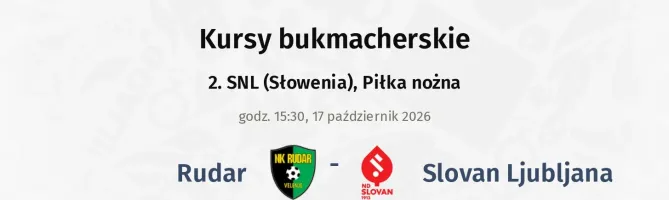 Rudar - Slovan Ljubljana kursy bukmacherskie