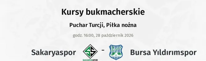 Sakaryaspor - Bursa Yıldırımspor kursy bukmacherskie