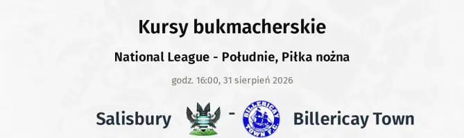 Salisbury - Billericay Town kursy bukmacherskie