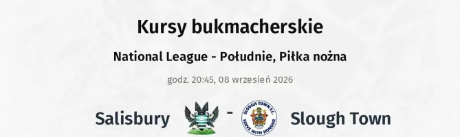 Salisbury - Slough Town kursy bukmacherskie