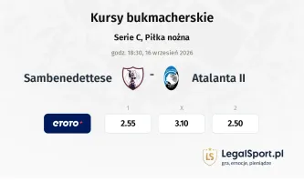 Sambenedettese - Atalanta II kursy bukmacherskie