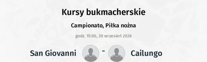 San Giovanni - Cailungo kursy bukmacherskie