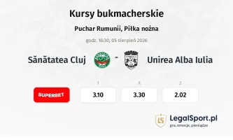 Sănătatea Cluj - Unirea Alba Iulia kursy bukmacherskie