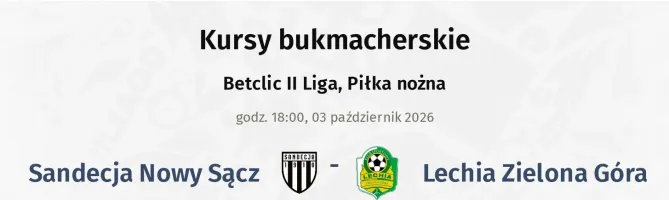 Sandecja Nowy Sącz - Lechia Zielona Góra kursy bukmacherskie