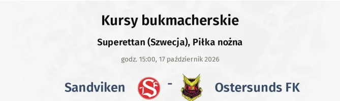 Sandviken - Ostersunds FK kursy bukmacherskie