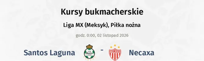 Santos Laguna - Necaxa kursy bukmacherskie