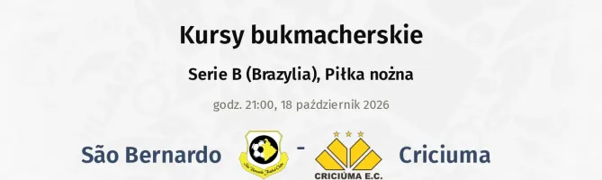 São Bernardo - Criciuma kursy bukmacherskie