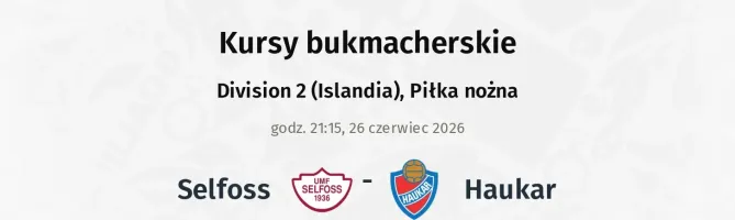 Selfoss - Haukar kursy bukmacherskie