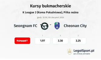 Seongnam FC - Cheonan City kursy bukmacherskie
