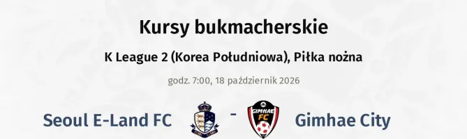Seoul E-Land FC - Gimhae City kursy bukmacherskie