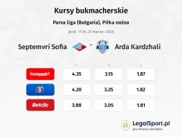 Septemvri Sofia - Arda Kardzhali kursy bukmacherskie