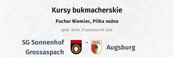 SG Sonnenhof Grossaspach - Augsburg kursy bukmacherskie
