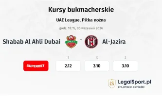 Shabab Al Ahli Dubai - Al-Jazira kursy bukmacherskie