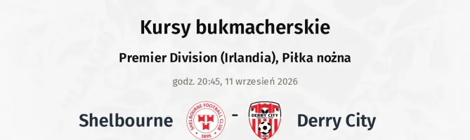 Shelbourne - Derry City kursy bukmacherskie