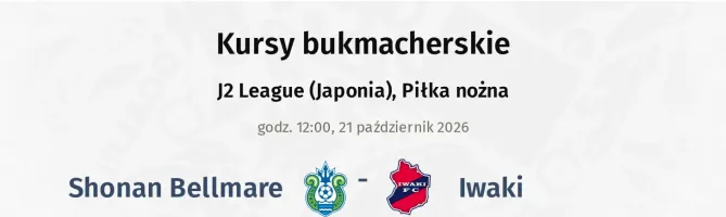 Shonan Bellmare - Iwaki kursy bukmacherskie