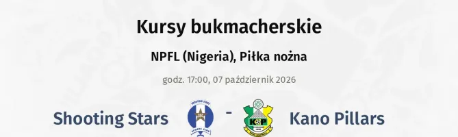 Shooting Stars - Kano Pillars kursy bukmacherskie