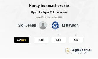 Sidi Benali - El Bayadh kursy bukmacherskie