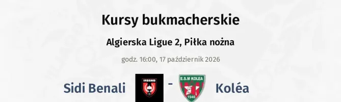 Sidi Benali - Koléa kursy bukmacherskie