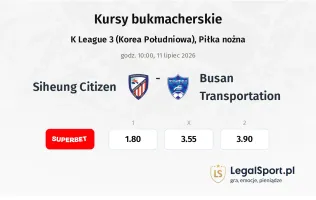 Siheung Citizen - Busan Transportation kursy bukmacherskie