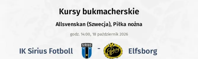 Sirius - IF Elfsborg kursy bukmacherskie