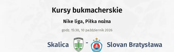 Skalica - Slovan Bratysława kursy bukmacherskie