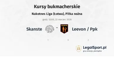 Skanste - Leevon / PPK kursy bukmacherskie