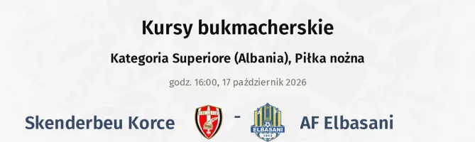 Skenderbeu Korce - AF Elbasani kursy bukmacherskie