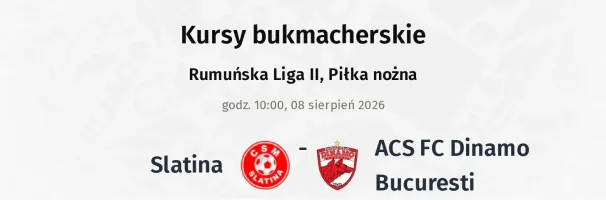 Slatina - ACS FC Dinamo Bucuresti kursy bukmacherskie