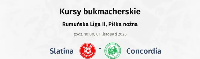 Slatina - Concordia kursy bukmacherskie
