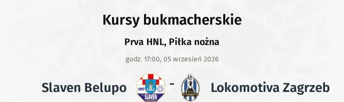Slaven Belupo - Lokomotiva Zagreb kursy bukmacherskie