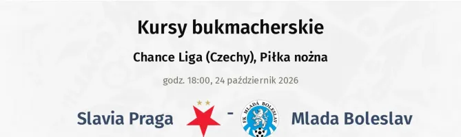 Slavia Praga - Mlada Boleslav kursy bukmacherskie