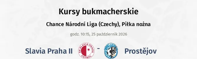 Slavia Praha II - Prostějov kursy bukmacherskie
