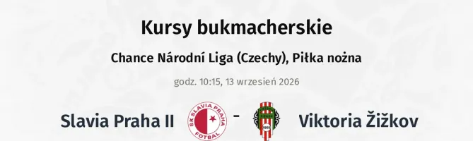 Slavia Praha II - Viktoria Žižkov kursy bukmacherskie