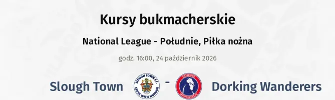 Slough Town - Dorking Wanderers kursy bukmacherskie