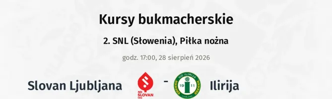 Slovan Ljubljana - Ilirija kursy bukmacherskie