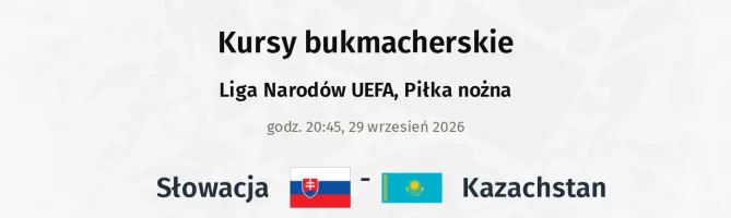 Słowacja - Kazachstan kursy bukmacherskie