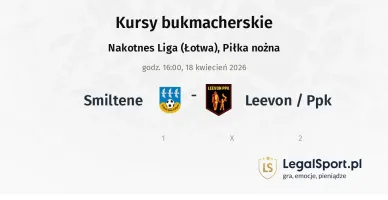 Smiltene - Leevon / PPK kursy bukmacherskie